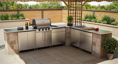 outdoor stainless steel bbq cabinets|prefabricated outdoor kitchen cabinets.